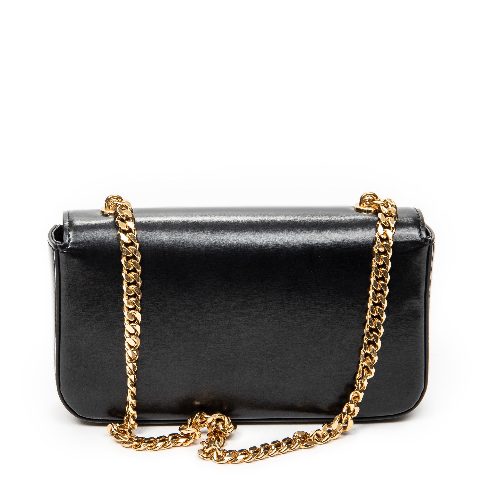 Shoulder Bag Claude Chain Black Smooth Calfskin Leather