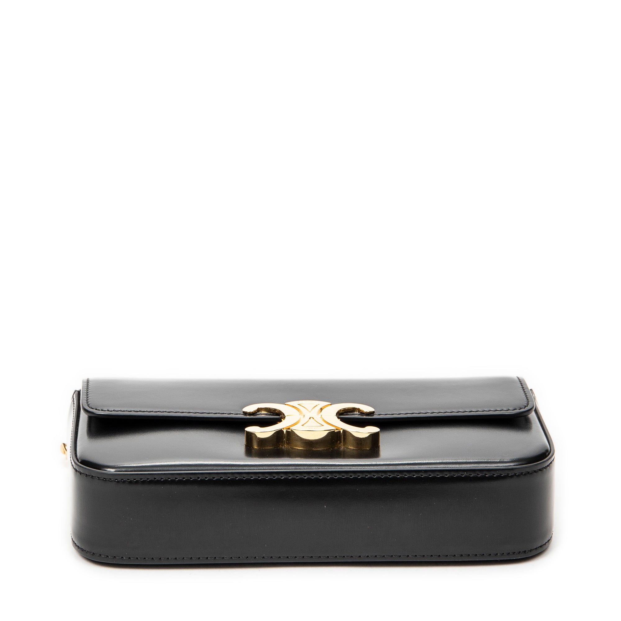 Shoulder Bag Claude Chain Black Smooth Calfskin Leather