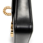 Shoulder Bag Claude Chain Black Smooth Calfskin Leather