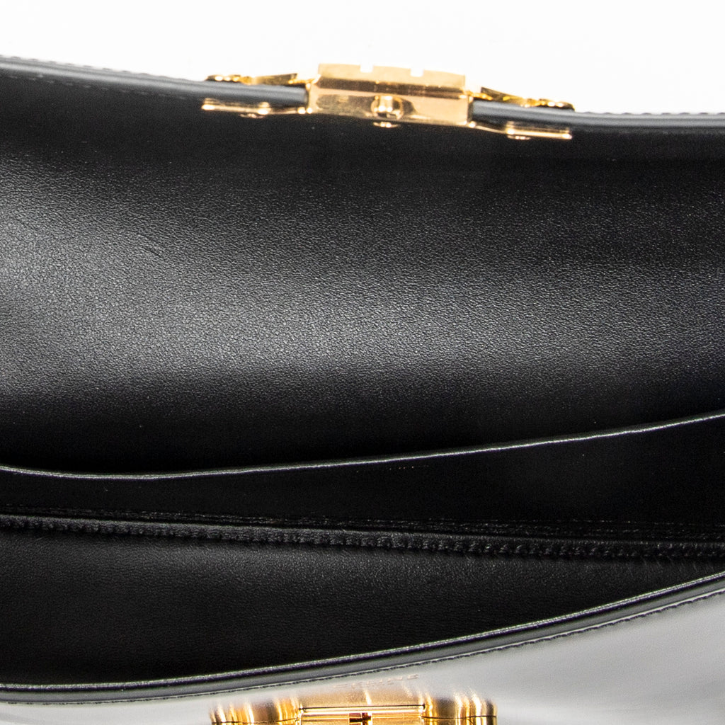 Shoulder Bag Claude Chain Black Smooth Calfskin Leather