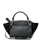 Shoulder Bag Small Trapeze Black Grained Calfskin Leather