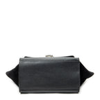 Shoulder Bag Small Trapeze Black Grained Calfskin Leather