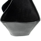 Shoulder Bag Small Trapeze Black Grained Calfskin Leather