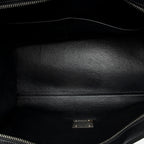 Shoulder Bag Small Trapeze Black Grained Calfskin Leather
