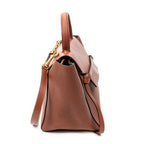 Shoulder Bag Mini Belt Bag Brown Grained Calfskin Leather