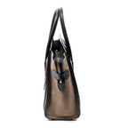 Shoulder Bag Micro Luggage Blue Grained Calfskin Leather