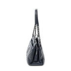 Shoulder Bag Timeless CC Soft Shopping Tote Navy Quilted Caviar Leather