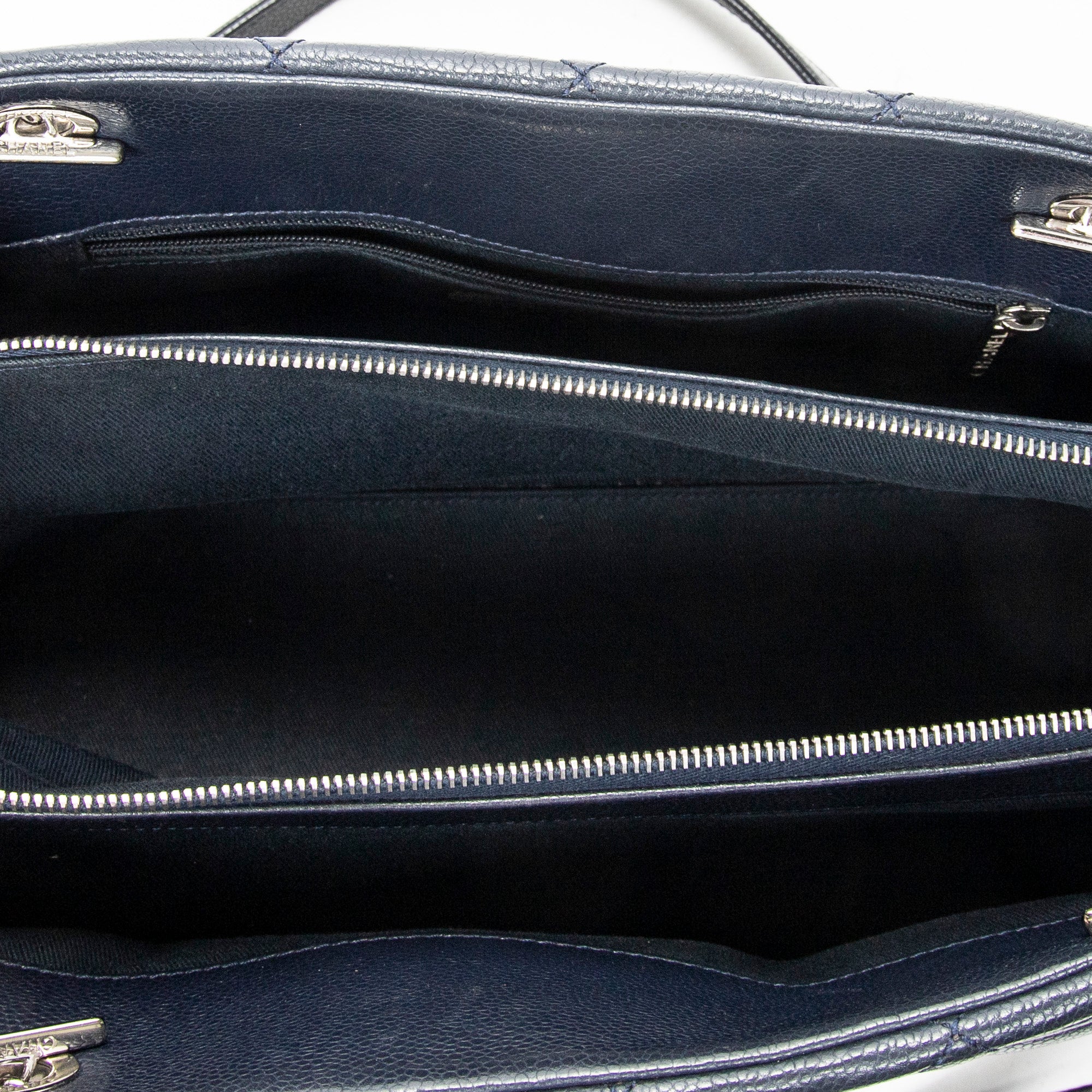 Shoulder Bag Timeless CC Soft Shopping Tote Navy Quilted Caviar Leather