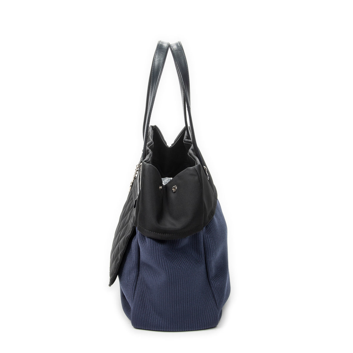 Shoulder Bag Paris Biarritz Tote Blue Woven Canvas