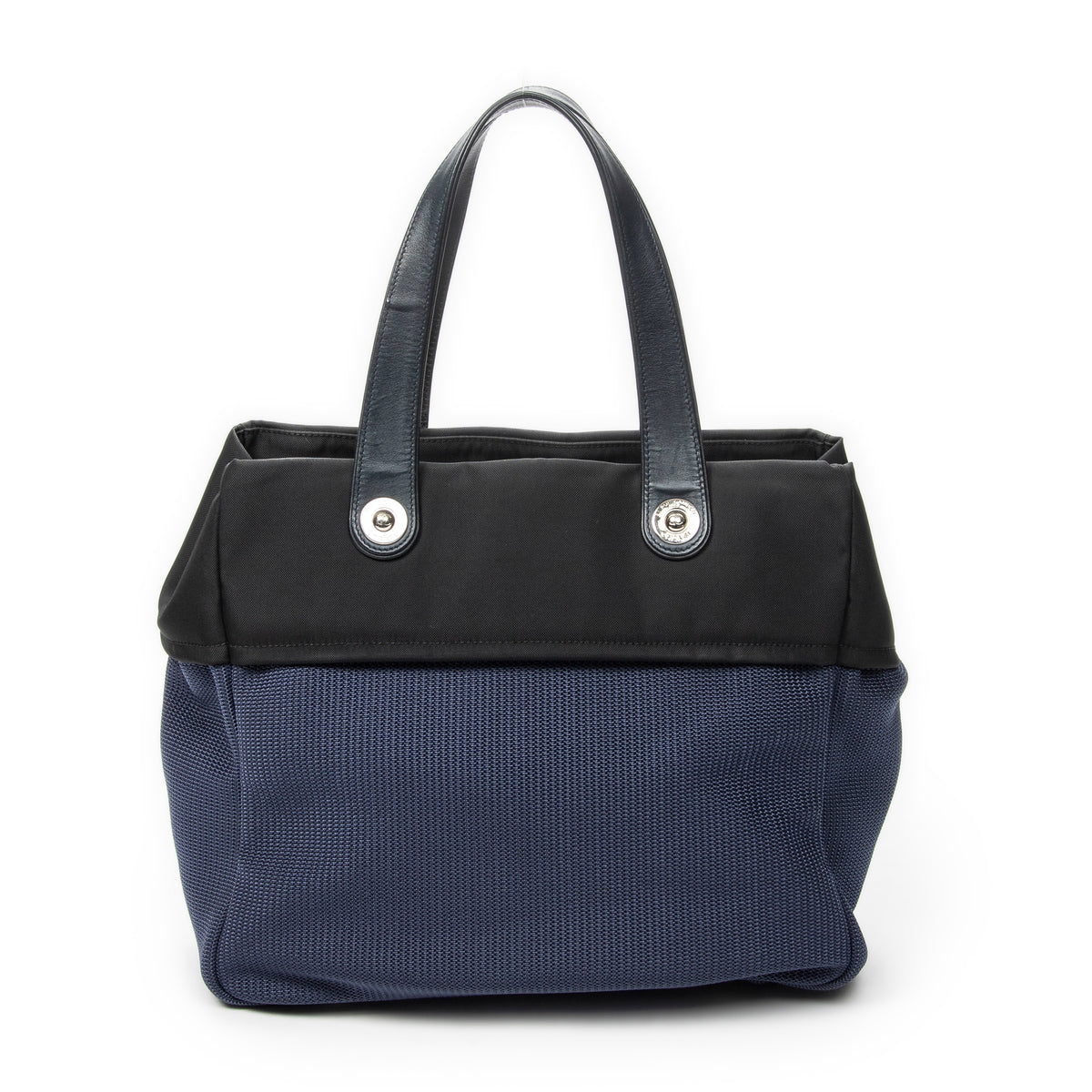 Shoulder Bag Paris Biarritz Tote Blue Woven Canvas