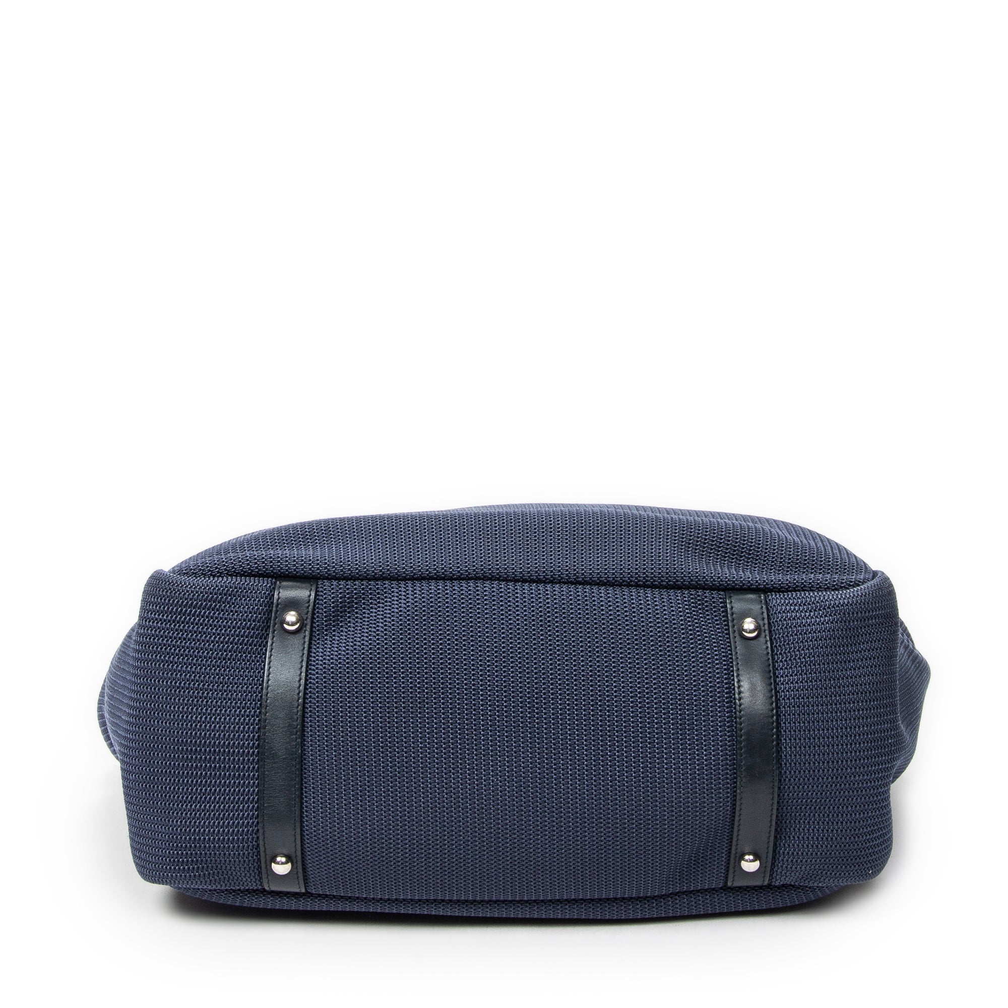 Shoulder Bag Paris Biarritz Tote Blue Woven Canvas