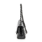 Shoulder Bag Mini Classic Square Flap Black Quilted Patent Leather