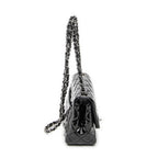 Shoulder Bag Mini Classic Square Flap Black Quilted Patent Leather