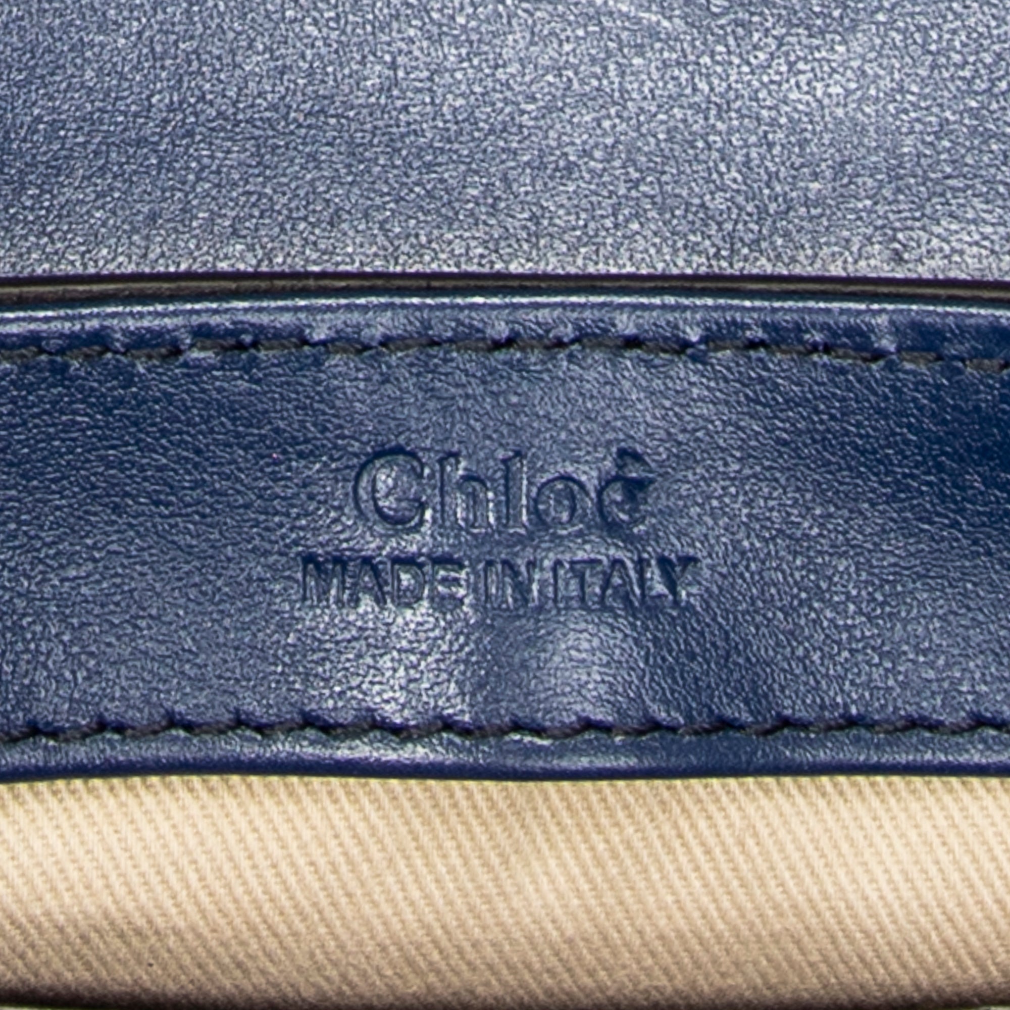 Shoulder Bag Mini C Crossbody Navy Croc Embossed Leather
