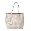 Shoulder Bag Dioriva Tote Light Beige Perforated Cannage Leather