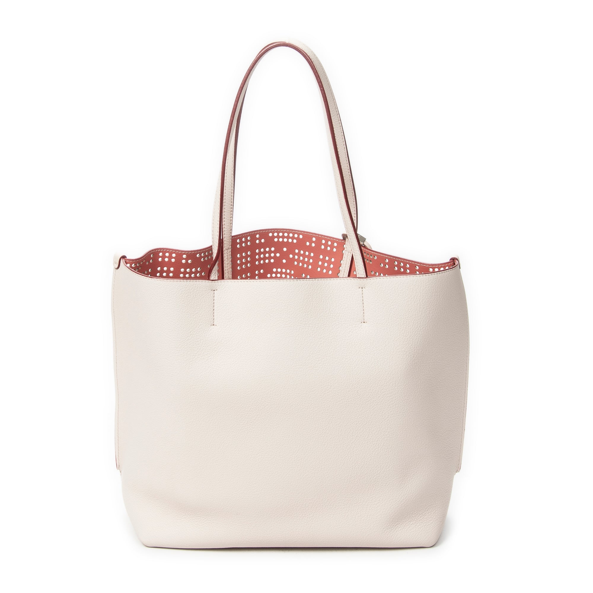 Shoulder Bag Dioriva Tote Light Beige Perforated Cannage Leather