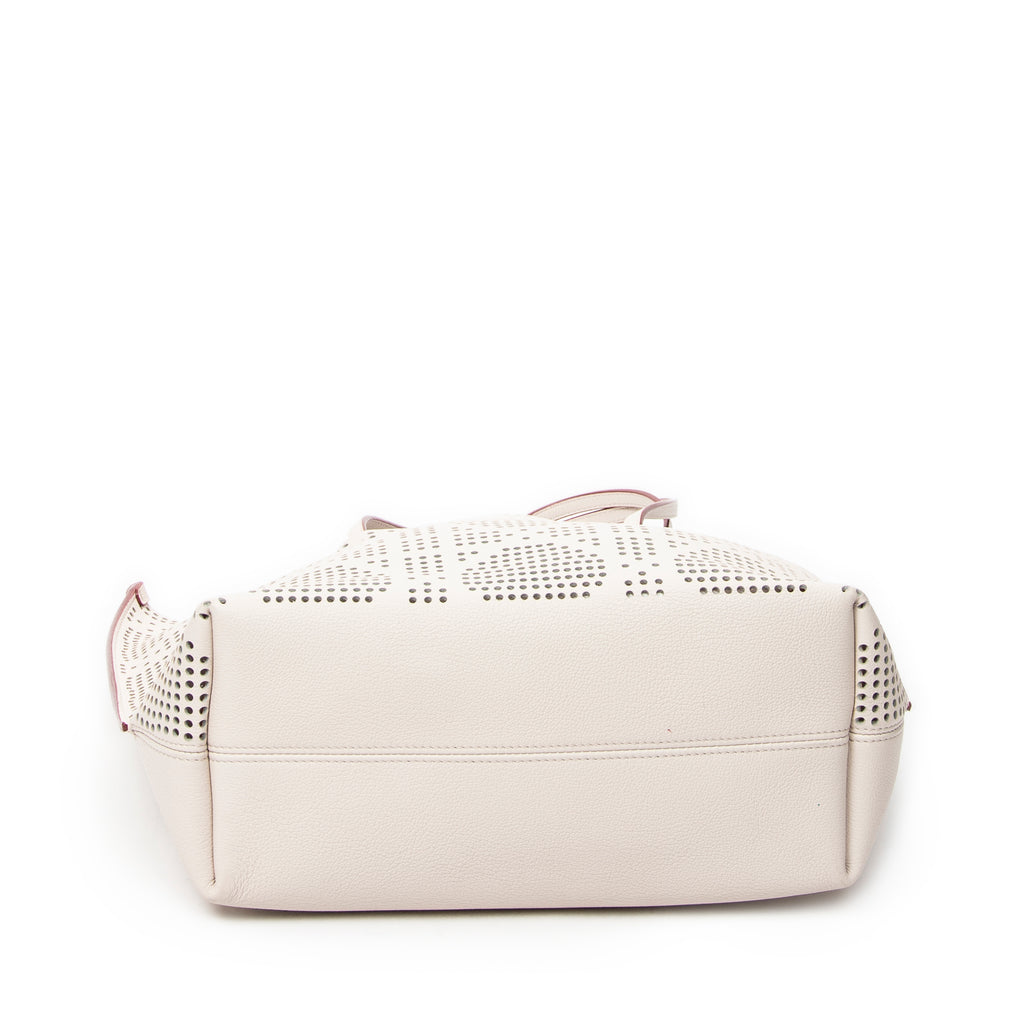 Shoulder Bag Dioriva Tote Light Beige Perforated Cannage Leather