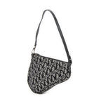 Shoulder Bag Mini Saddle Pochette Black Diorissimo Canvas