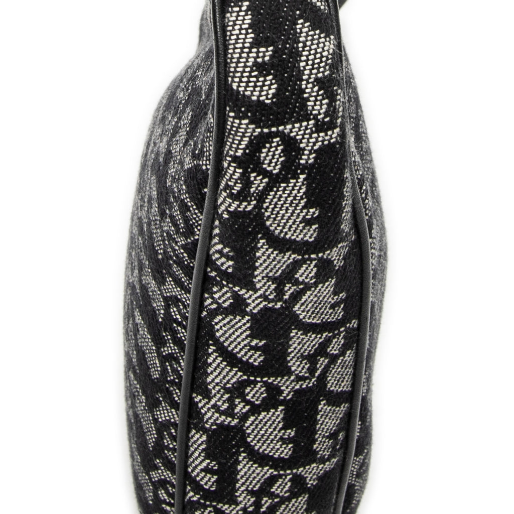 Shoulder Bag Mini Saddle Pochette Black Diorissimo Canvas