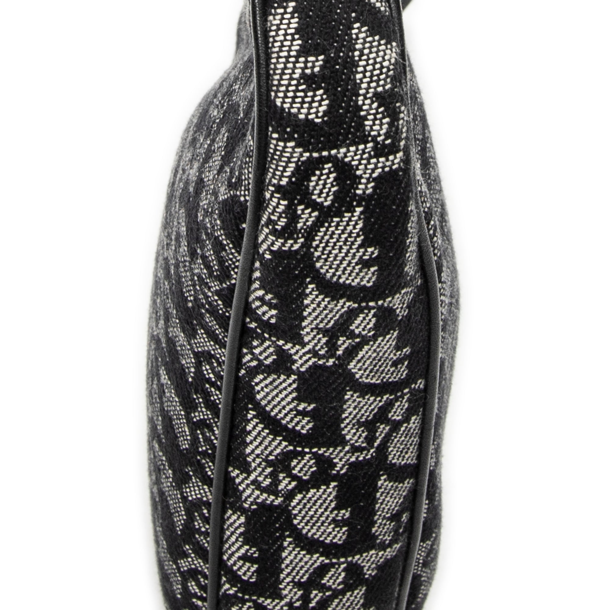 Shoulder Bag Mini Saddle Pochette Black Diorissimo Canvas