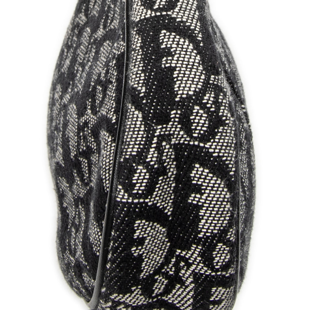 Shoulder Bag Mini Saddle Pochette Black Diorissimo Canvas