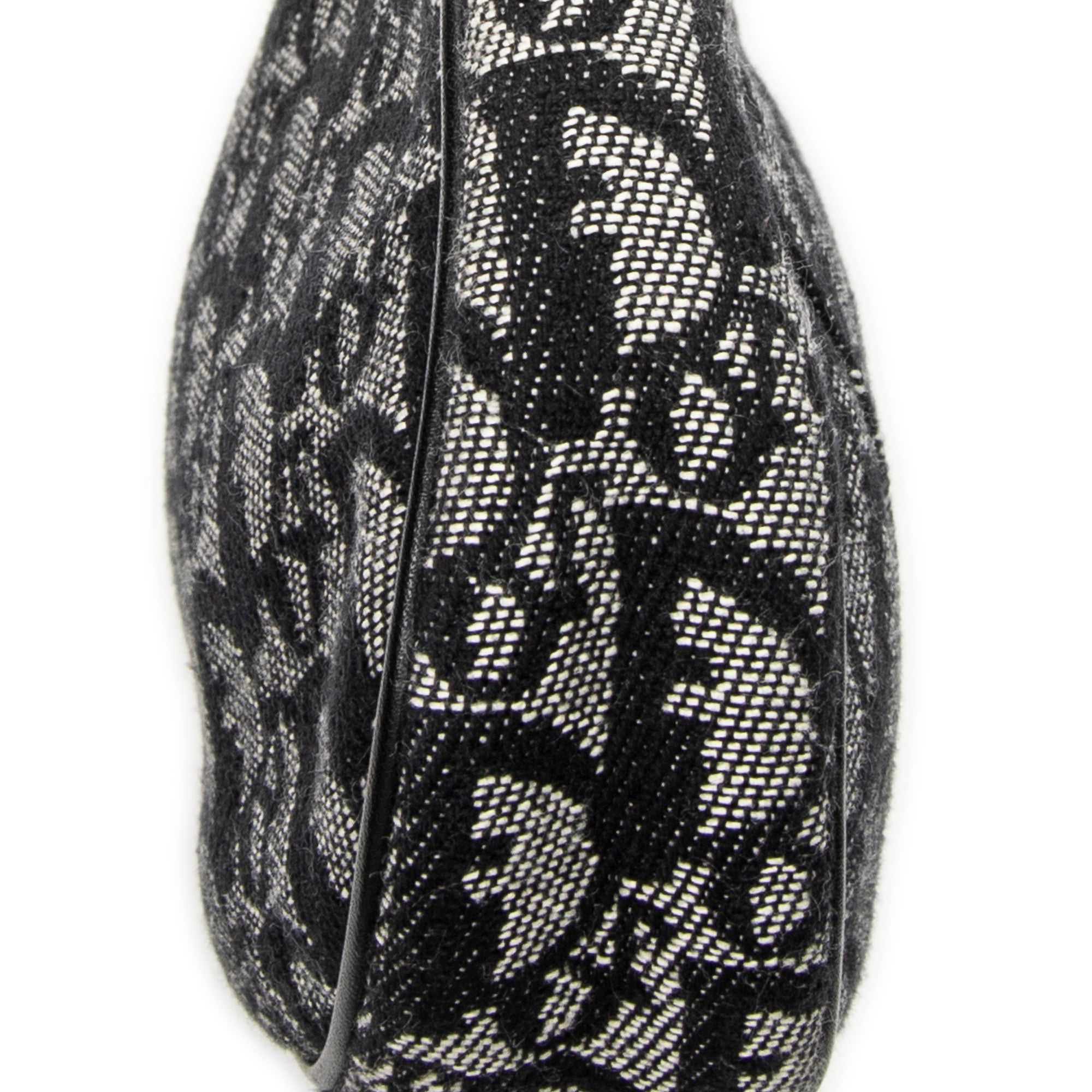 Shoulder Bag Mini Saddle Pochette Black Diorissimo Canvas