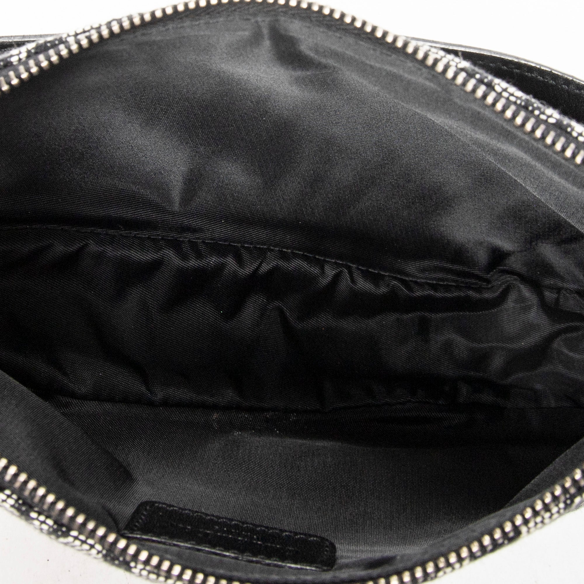 Shoulder Bag Mini Saddle Pochette Black Diorissimo Canvas