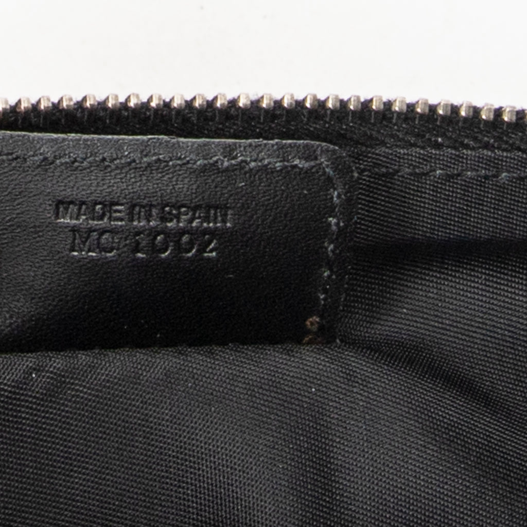 Shoulder Bag Mini Saddle Pochette Black Diorissimo Canvas