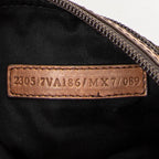 Shoulder Bag Square Zip Crossbody Brown Zucca Canvas