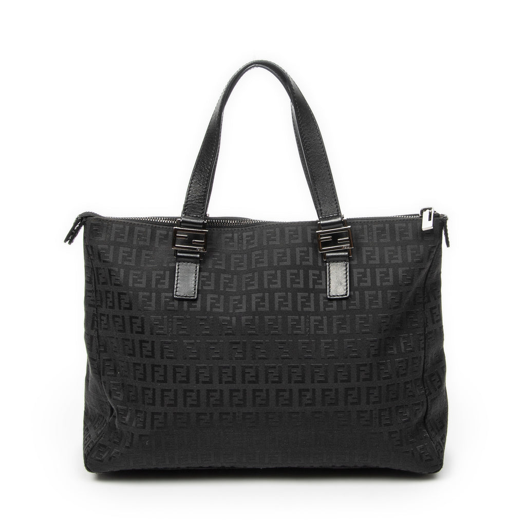 Shoulder Bag Roll Tote Black Zucchino Canvas