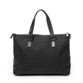 Shoulder Bag Roll Tote Black Zucchino Canvas