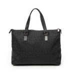 Shoulder Bag Roll Tote Black Zucchino Canvas