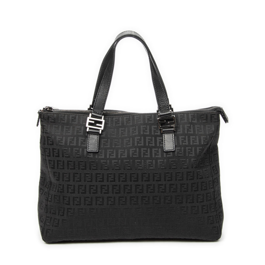 Shoulder Bag Roll Tote Black Zucchino Canvas