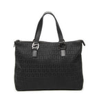 Shoulder Bag Roll Tote Black Zucchino Canvas