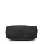 Shoulder Bag Roll Tote Black Zucchino Canvas