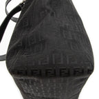 Shoulder Bag Roll Tote Black Zucchino Canvas