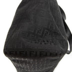 Shoulder Bag Roll Tote Black Zucchino Canvas