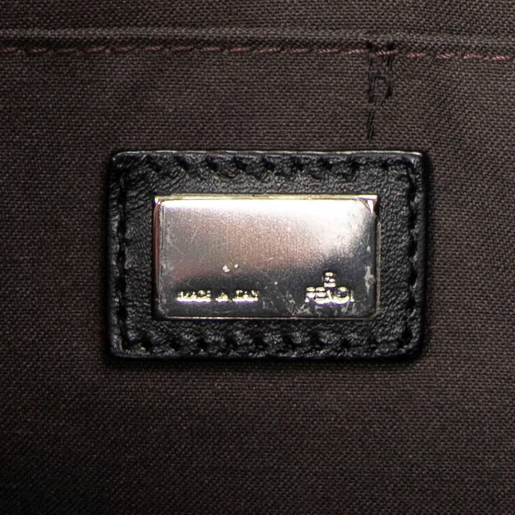 Shoulder Bag Roll Tote Black Zucchino Canvas