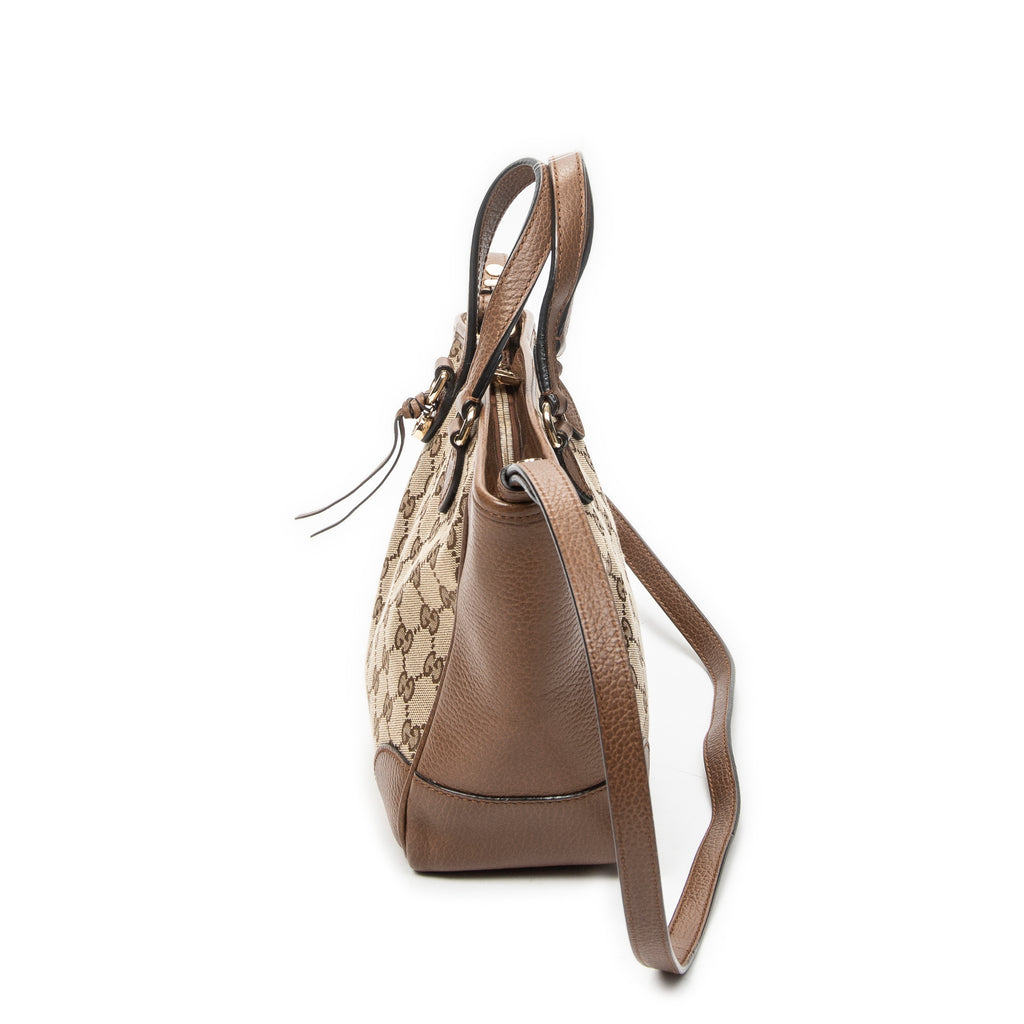 Shoulder Bag Small Bree Tote Beige Monogrammed Canvas