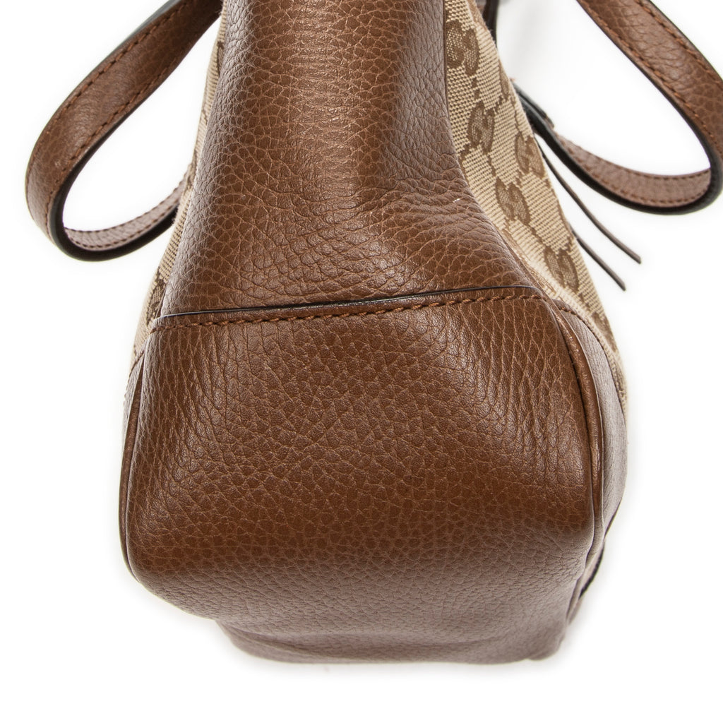 Shoulder Bag Small Bree Tote Beige Monogrammed Canvas