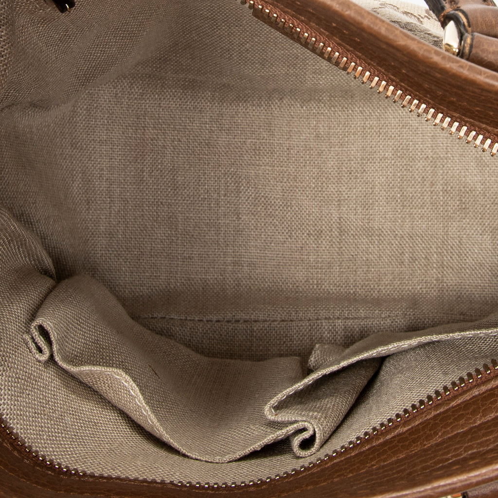 Shoulder Bag Small Bree Tote Beige Monogrammed Canvas
