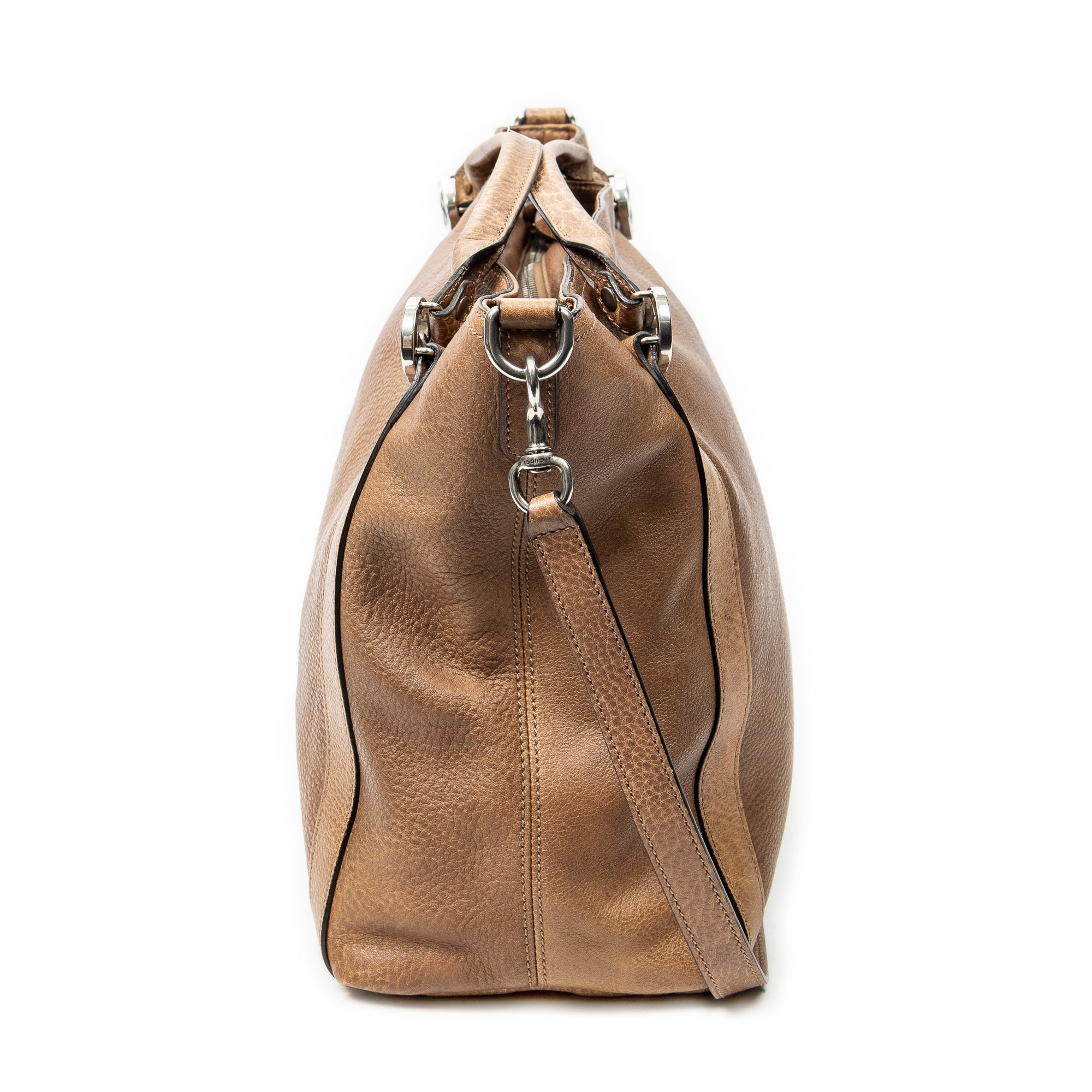 Shoulder Bag Miss GG Convertible Tote Brown Grained Calfskin Leather