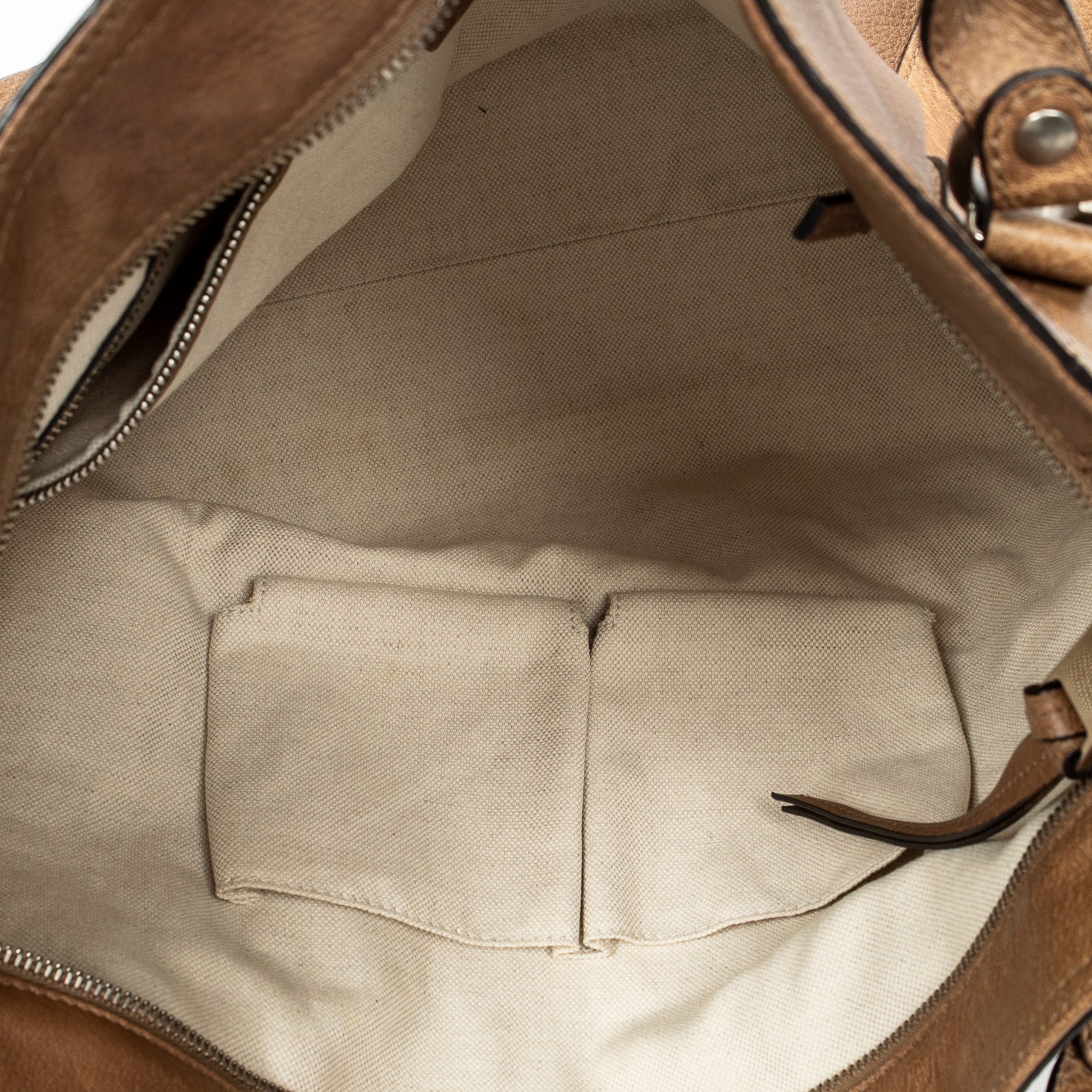 Shoulder Bag Miss GG Convertible Tote Brown Grained Calfskin Leather