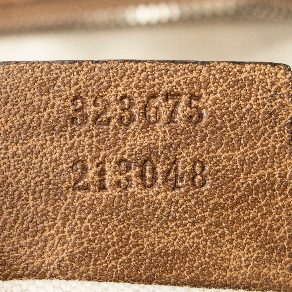 Shoulder Bag Miss GG Convertible Tote Brown Grained Calfskin Leather