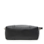 Shoulder Bag Convertible Satchel Black Microguccissima Leather