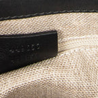 Shoulder Bag Convertible Satchel Black Microguccissima Leather