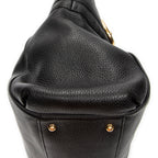 Shoulder Bag GG Ride Top Handle Black Grained Calfskin Leather
