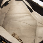 Shoulder Bag GG Ride Top Handle Black Grained Calfskin Leather