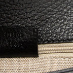 Shoulder Bag Medium Interlocking GG Chain Crossbody Black Grained Calfskin Leather