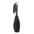 Shoulder Bag Square Zip Crossbody Black Guccissima Nylon Canvas